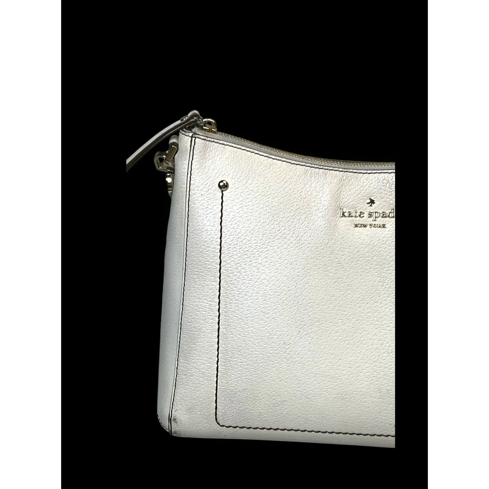Kate Spade‎ Thompson Street Leather Marti Hobo Bag Purse Cream Color See Pics